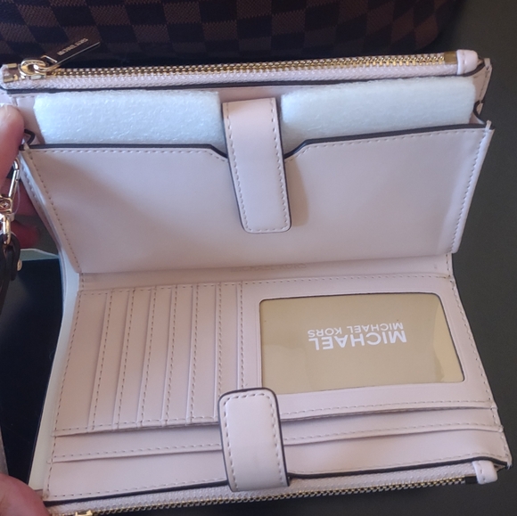 🩷🎉NWT Michael Kors Large Powder Blush Double Zip Jet Set Wallet/Wristlet🩷🎉 - Picture 2 of 9